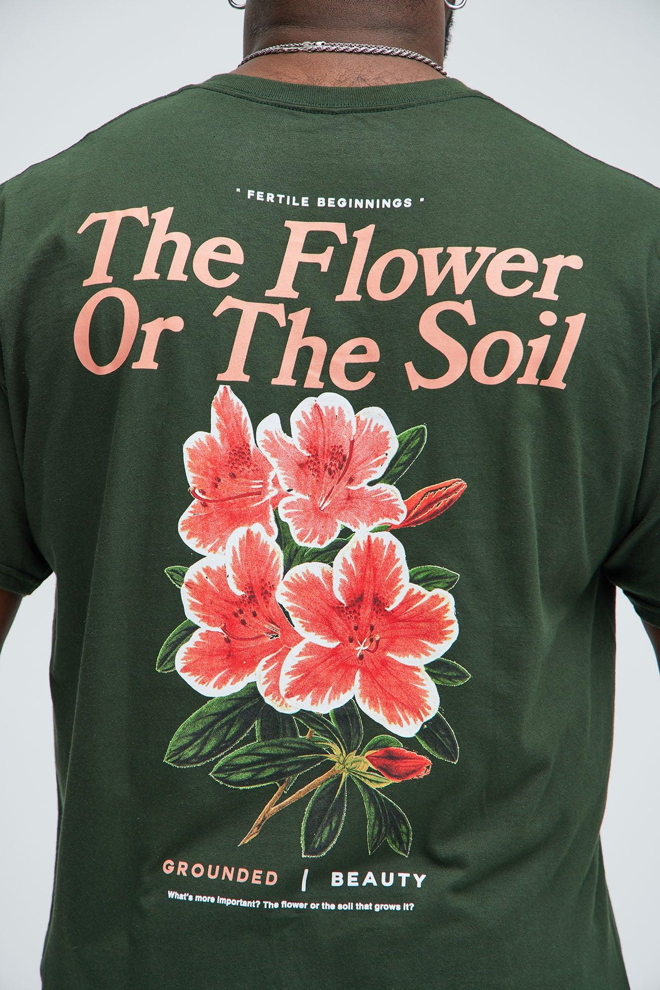 The Flower Or The Soil Short Sleeve Tee - Hunter Green Product Image