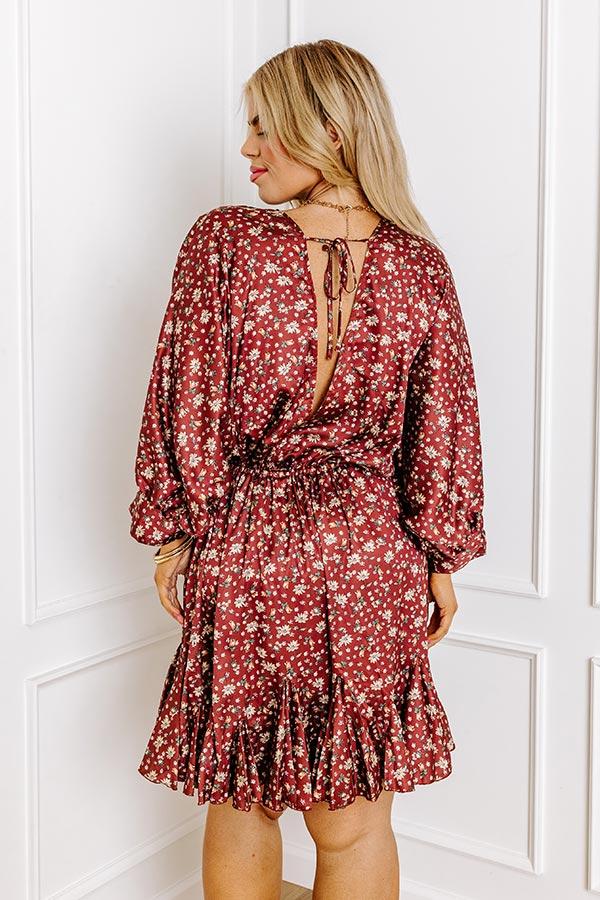 Simply Carried Away Floral Mini Dress Curves Product Image