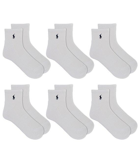 Polo Ralph Lauren Performance Cotton Quarter Socks 6-Pack Product Image