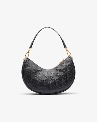 Maheki Embossed Leather Half Moon Purse Product Image