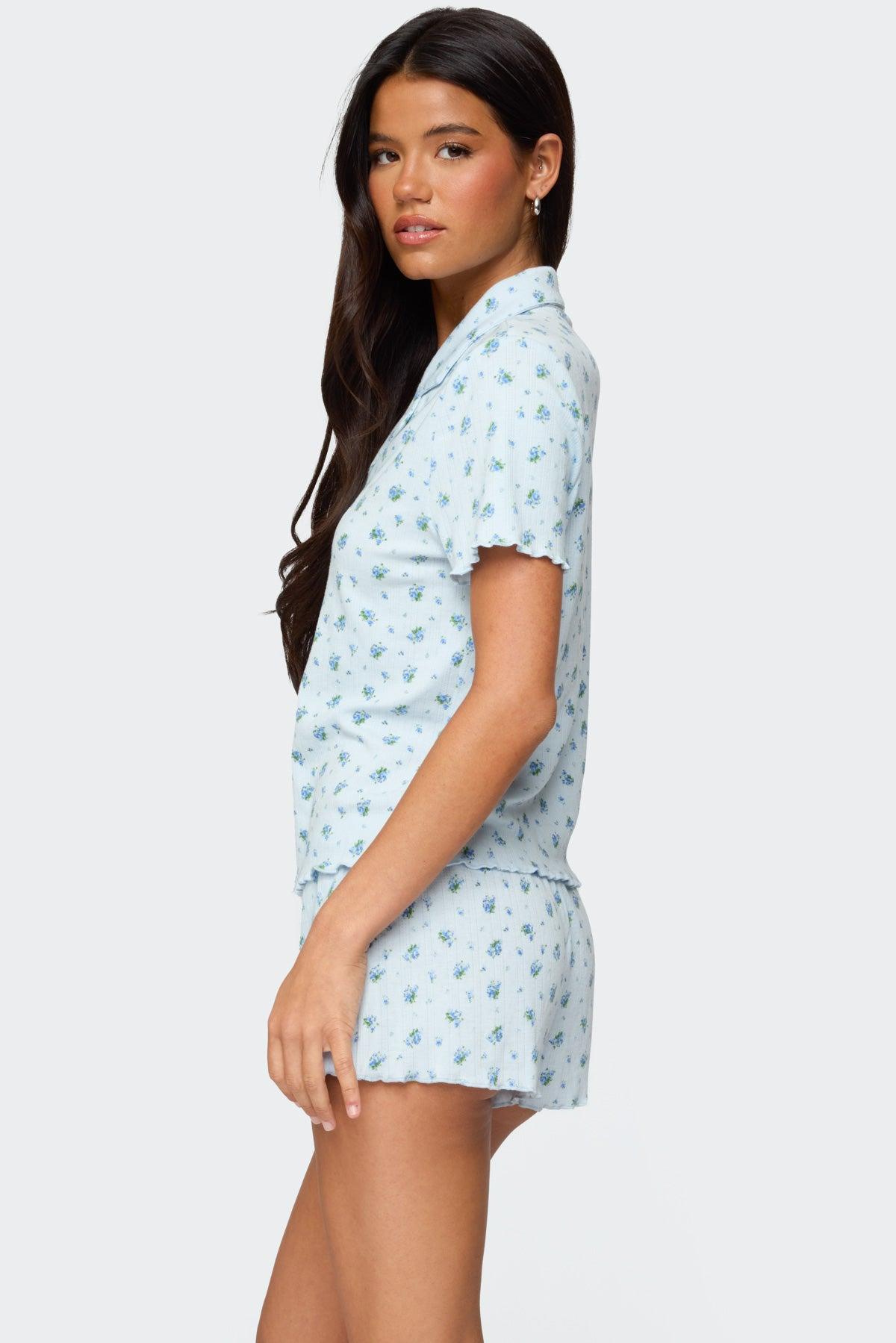 Camden Floral Pointelle Shorts Product Image