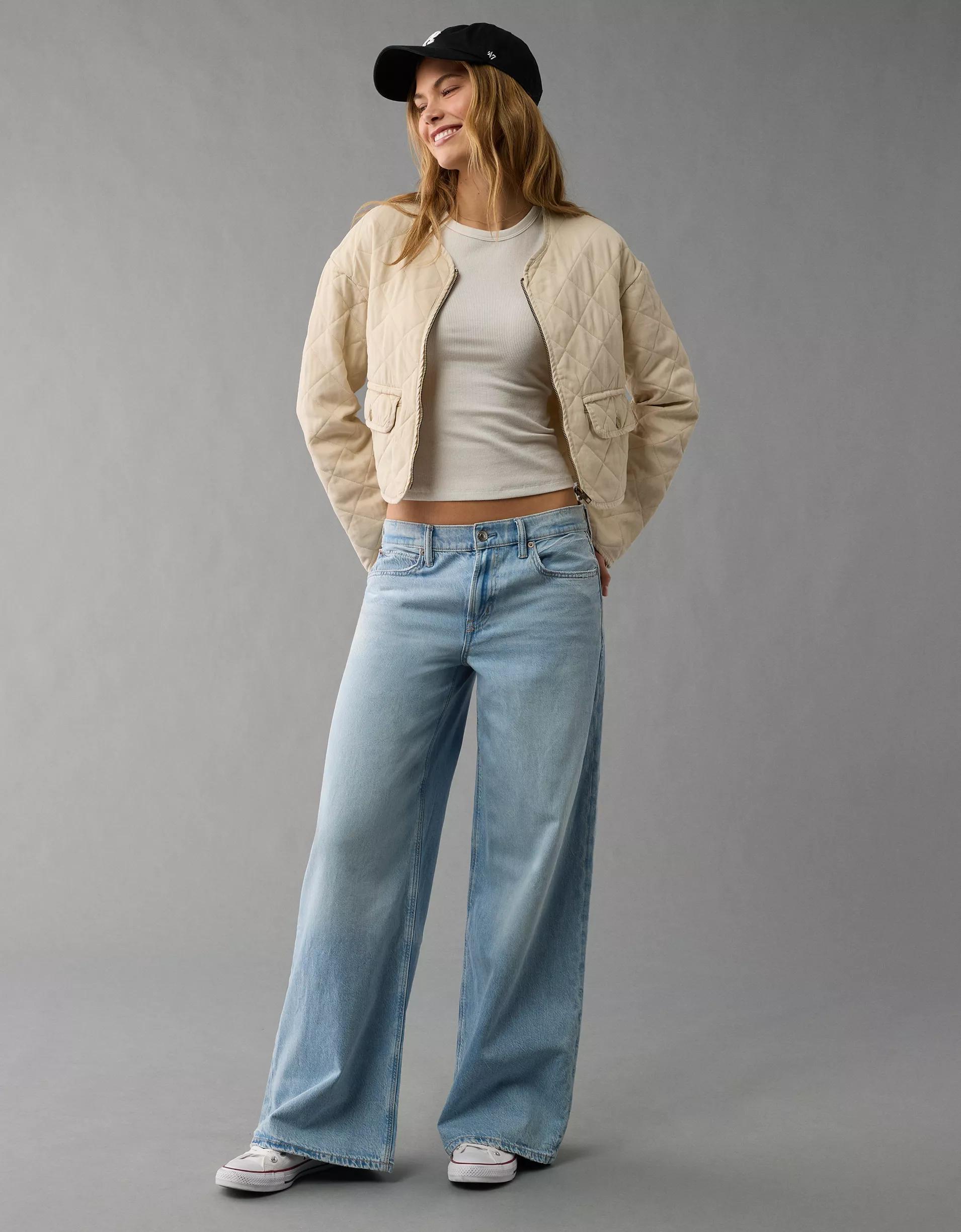 AE Collarless Quilted Jacket Product Image