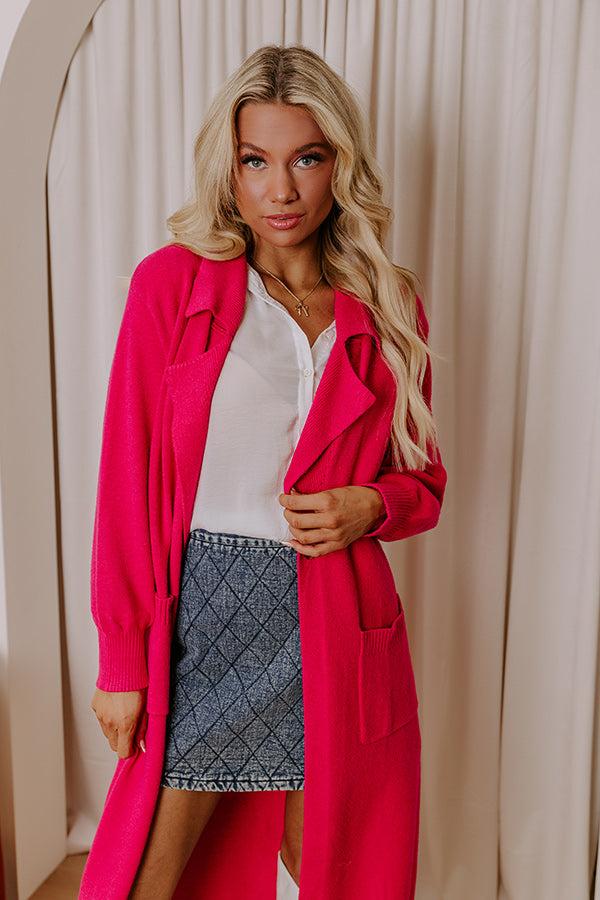 Chic A La Mode Knit Lightweight Coat Product Image