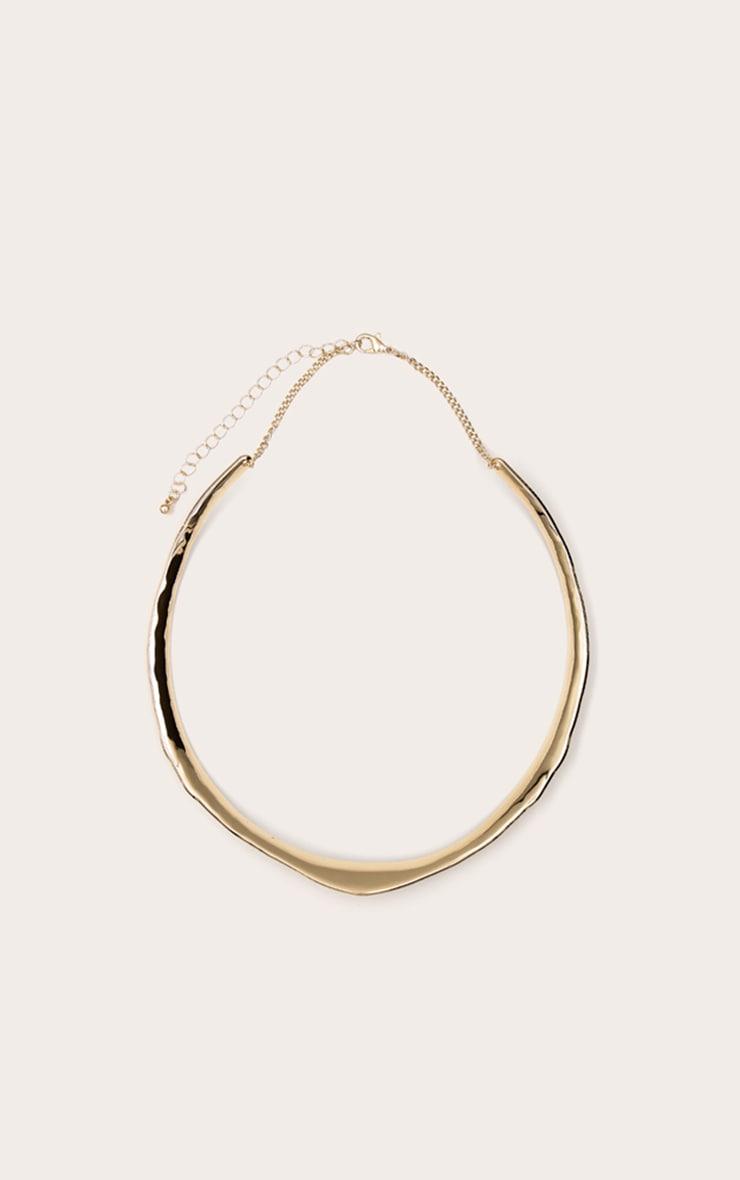 Gold Metal Texture Choker Product Image