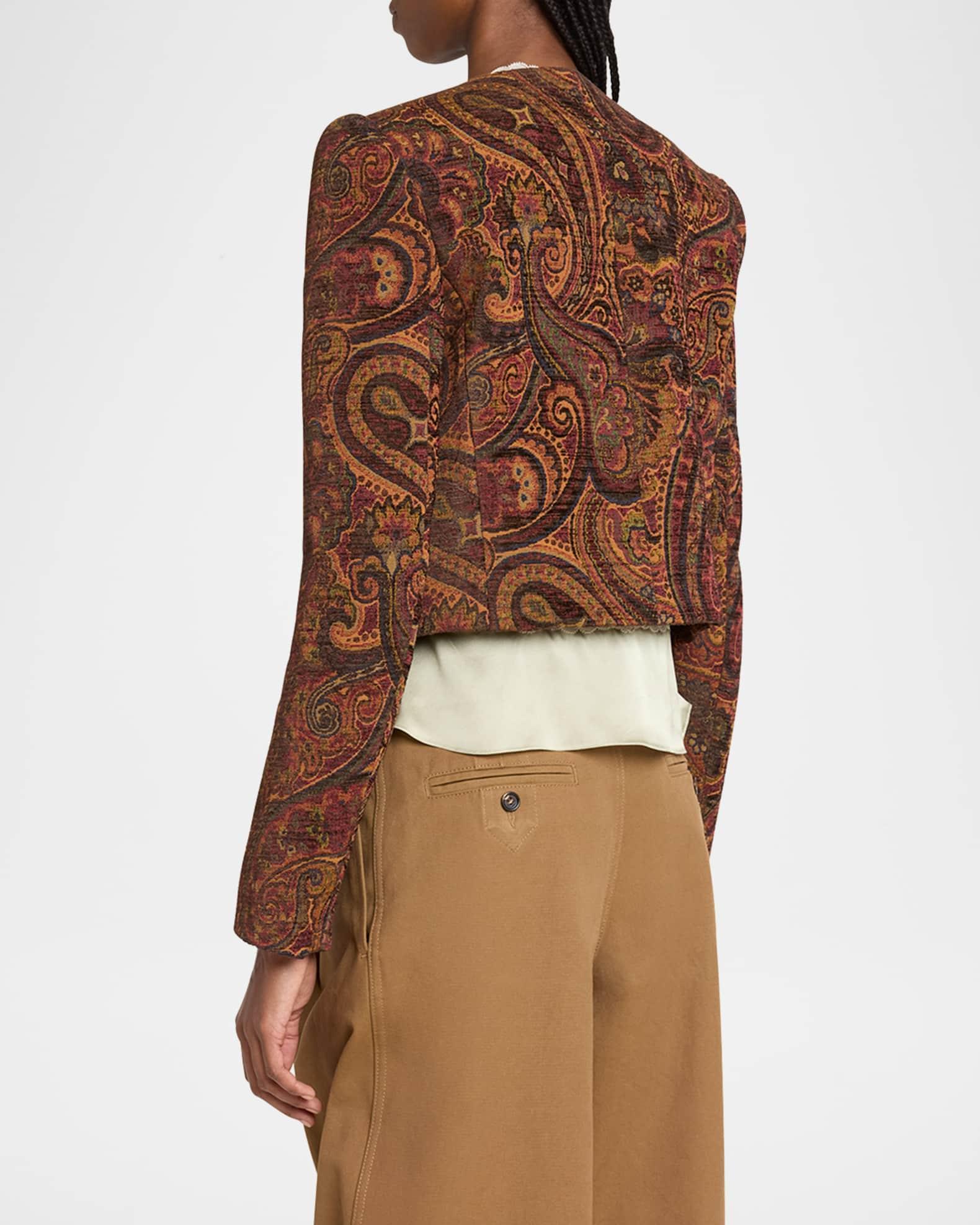 Paisley Velvet Single-Breasted Jacket Product Image