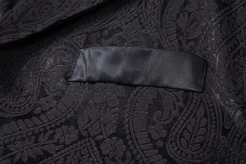 Notch Lapel Jacquard Button Vest Product Image