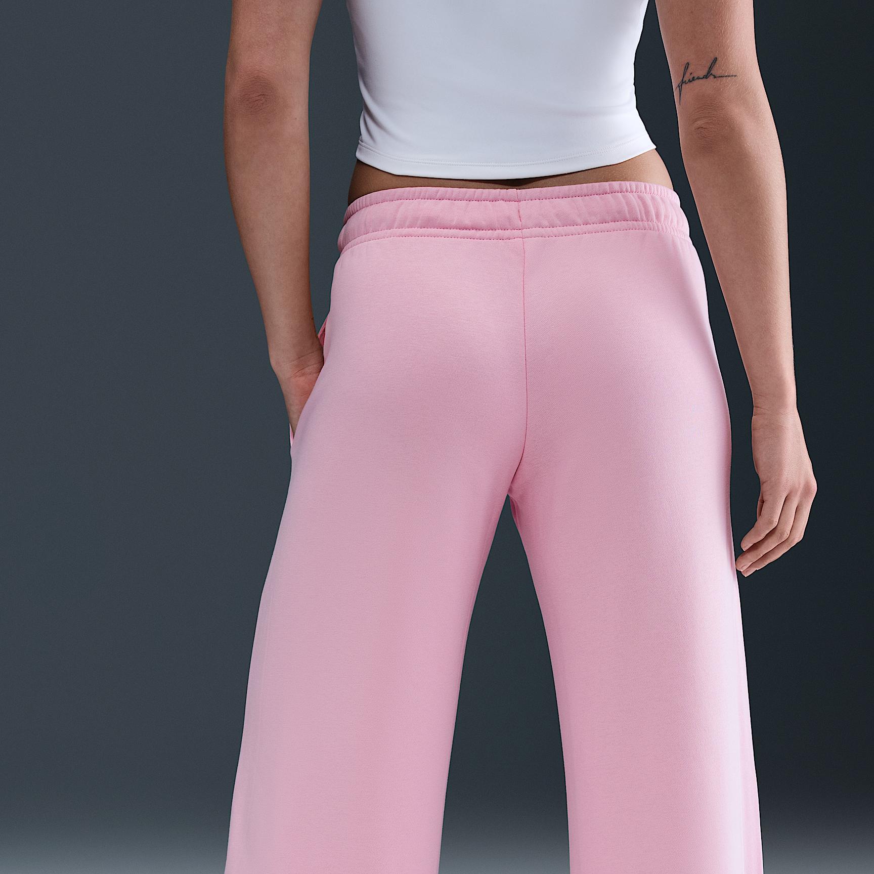 Womens Nike Sportswear Club Fleece Mid-Rise Wide-Leg Sweatpants | FB2727-690 Product Image