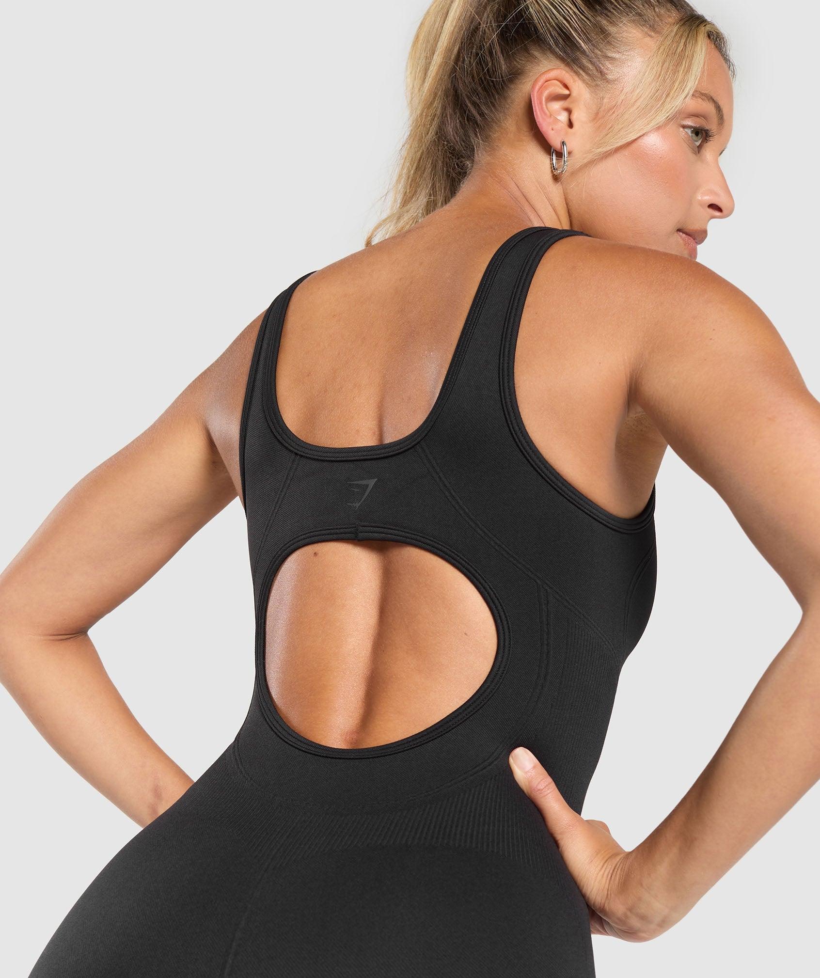Gymshark Corset Seamless Bodysuit - Black Female Product Image