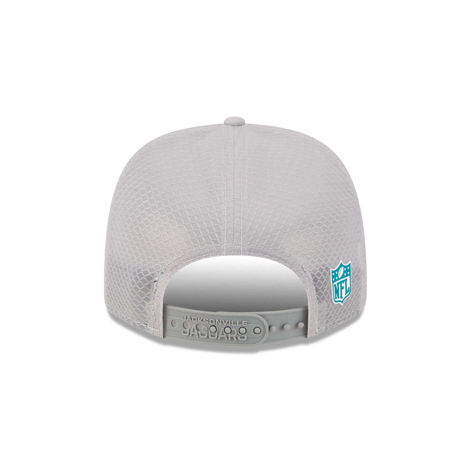Jacksonville Jaguars 2025 Sideline Hot Weather Gray 9SEVENTY Trucker Hat Male Product Image