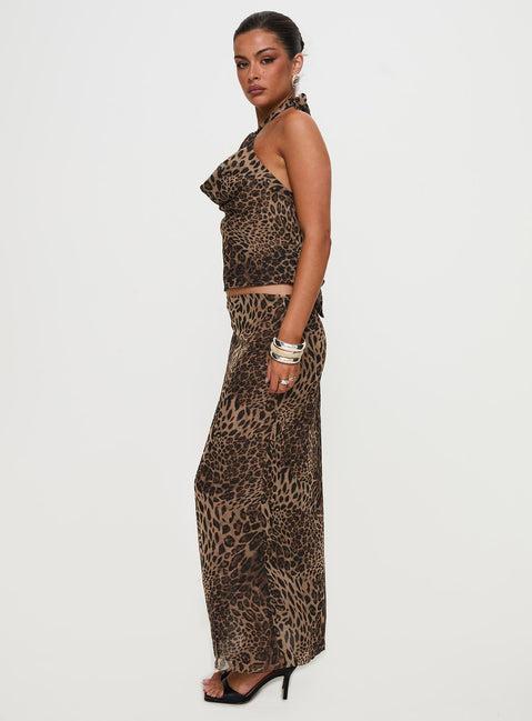 Eleganza Maxi Skirt Leopard Product Image
