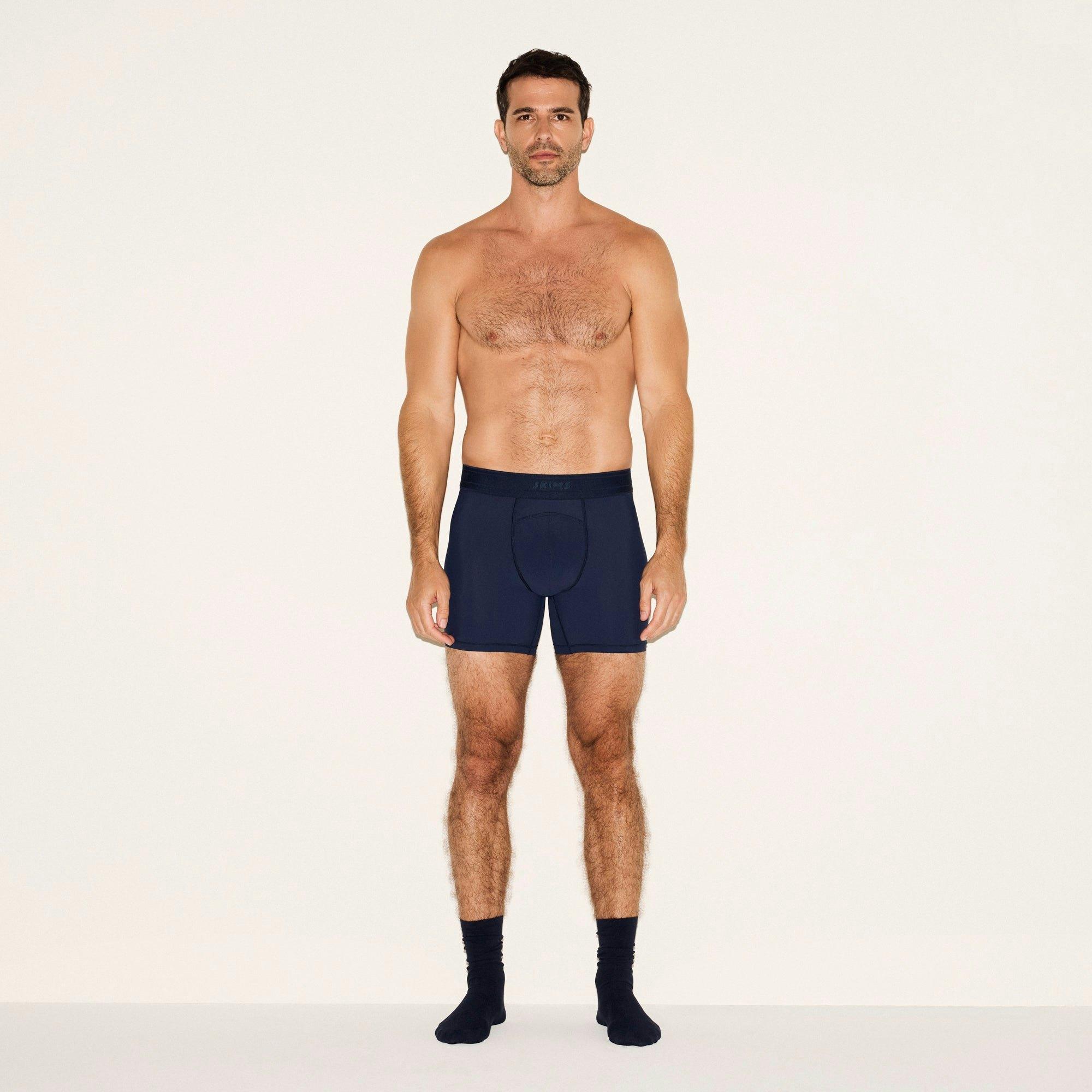 SKIMS SPORT MENS 5" BOXER BRIEF 3-PACK | NAVY SMOKE MULTI Product Image