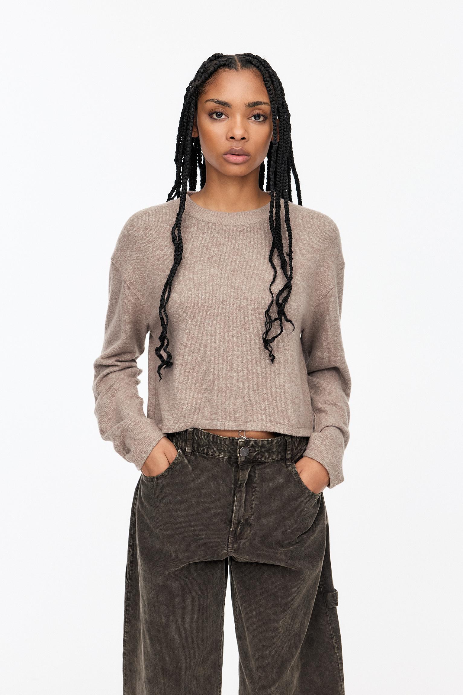 Soft touch cropped sweater Product Image