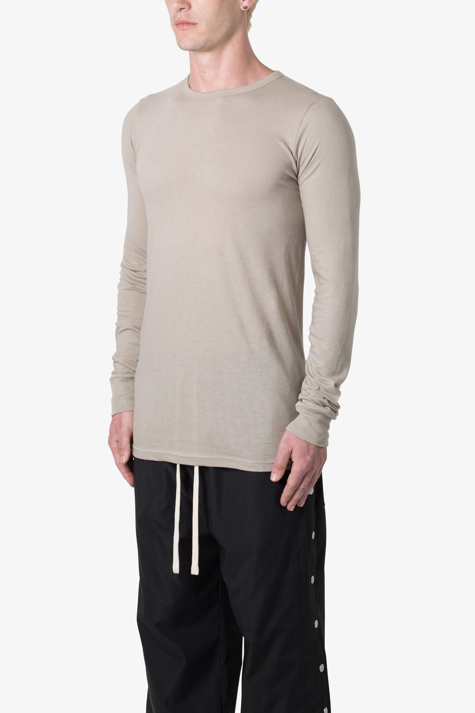 Sheer Knit Jersey L/S Tee - Bone Product Image