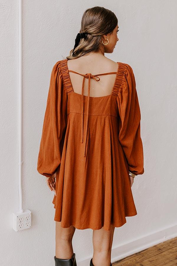 Headed Down Memory Lane Linen-Blend Mini Dress Product Image