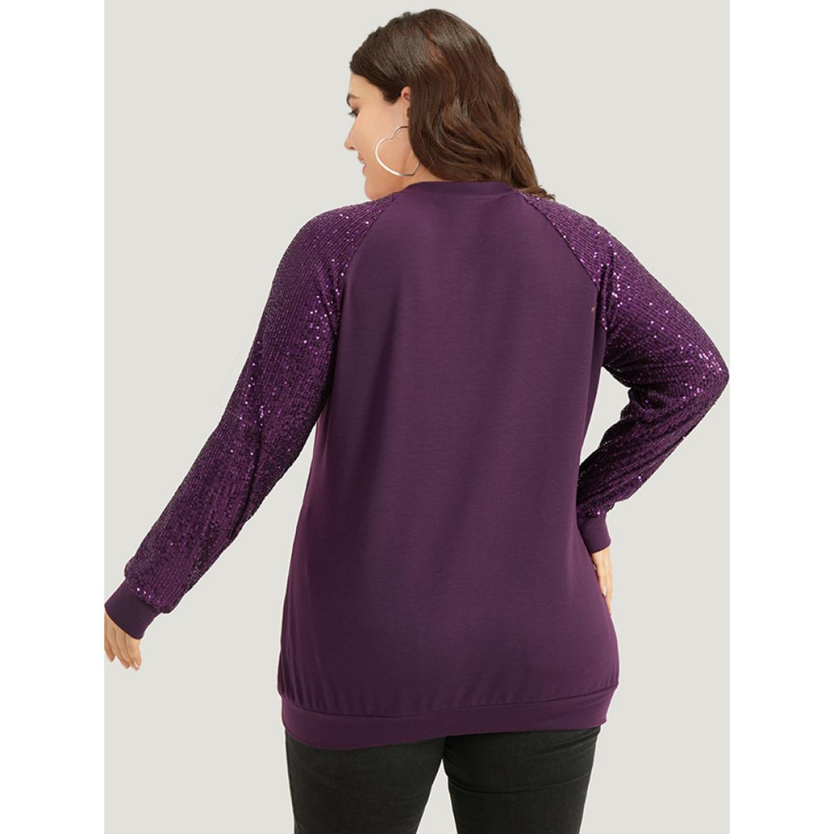 Plus Size Vintage Heather V Neck Rib Knit Sweatshirt Women DarkGreen Casual Rib Knit V-neck Dailywear Sweatshirts BloomChic 22-24/3X Product Image