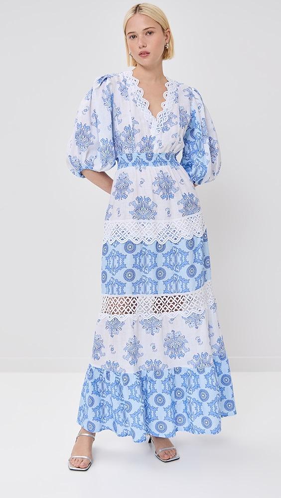 Temptation Positano Congo Printed and Embroidered Long Dress | Shopbop Product Image