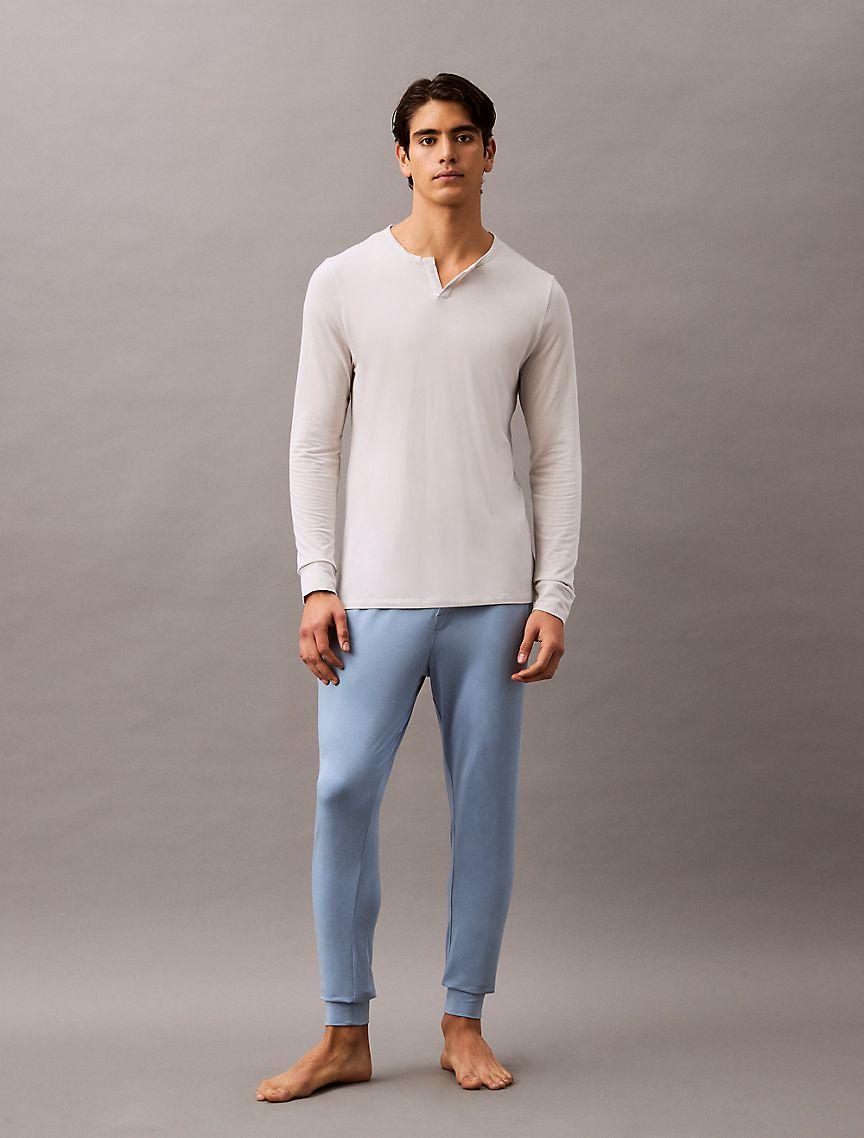 Ultra Soft Modal Pique Henley Sleep Tee Product Image
