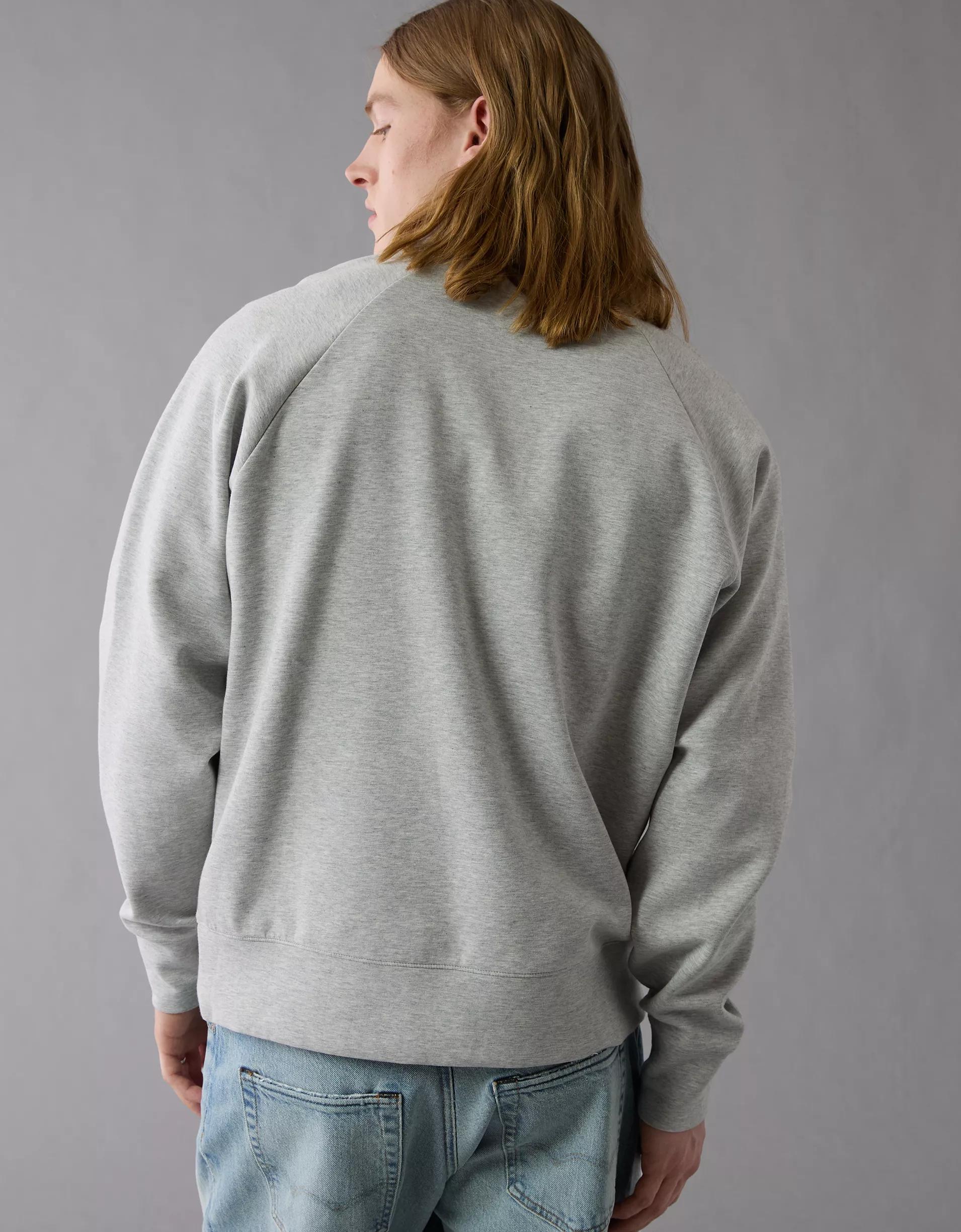 AE 24/7 Long-Sleeve Rugby Polo Sweatshirt Product Image