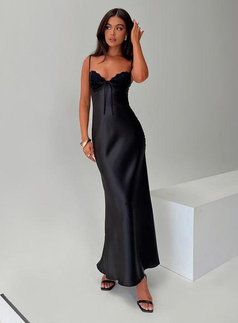 Fadyen Bias Cut Maxi Dress Black Product Image