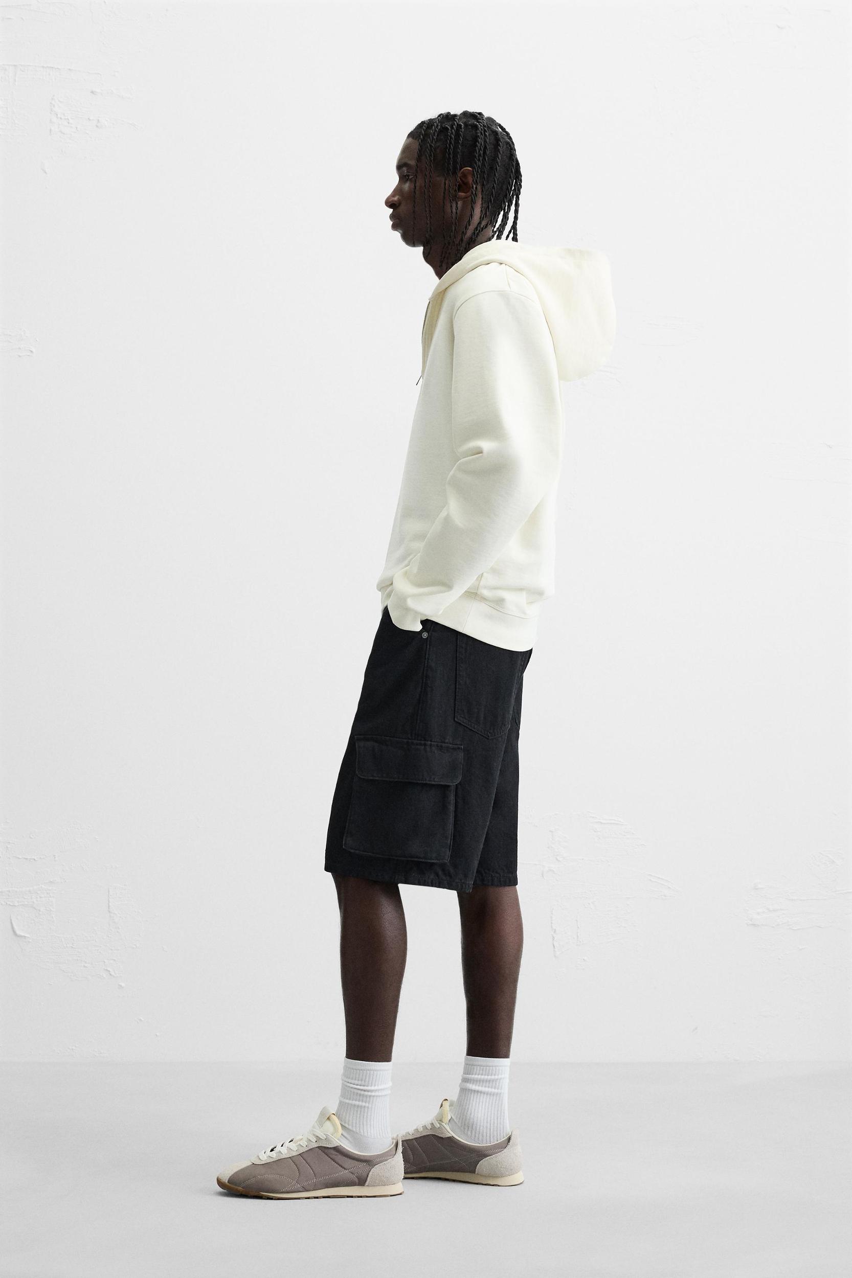 DENIM CARGO SHORTS Product Image