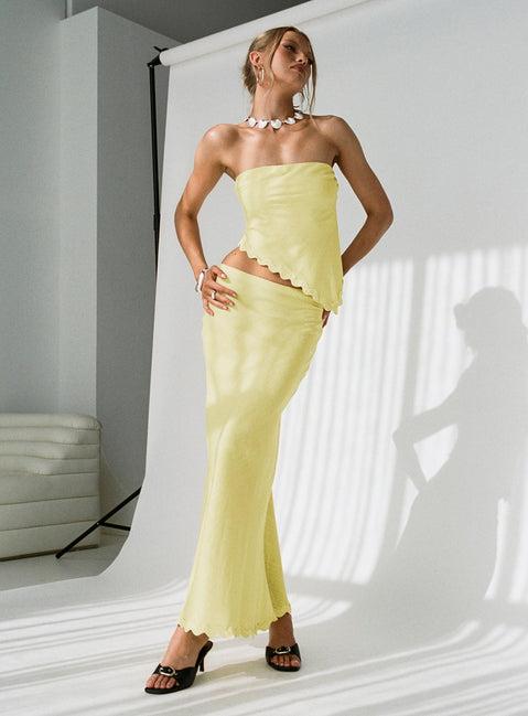 Silvershore Maxi Skirt Yellow Product Image