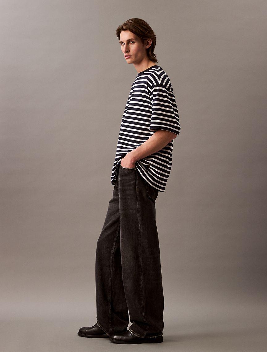 Bold Stripe Jersey Relaxed Tee Product Image