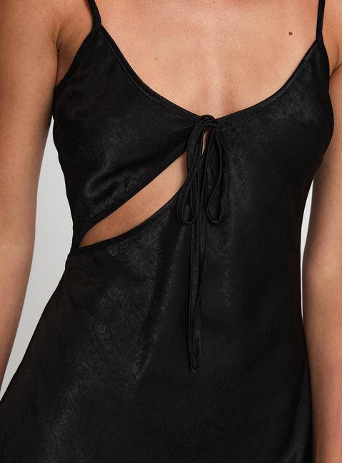 Linger Bias Cut Dress Black Product Image