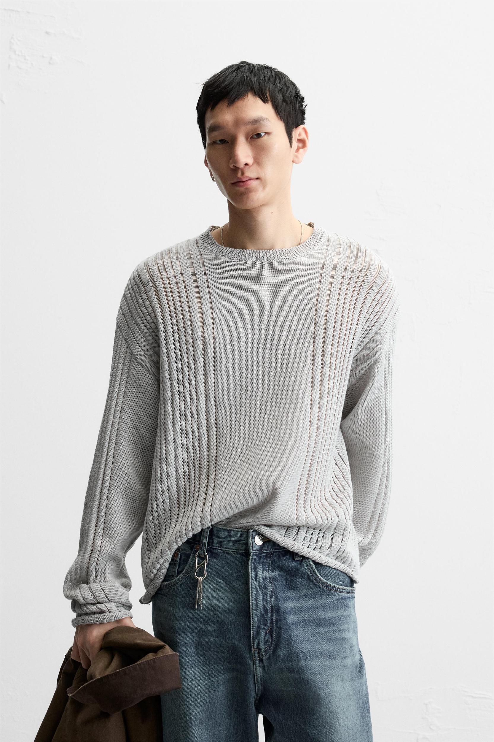 STRUCTURED OPENWORK SWEATER Product Image