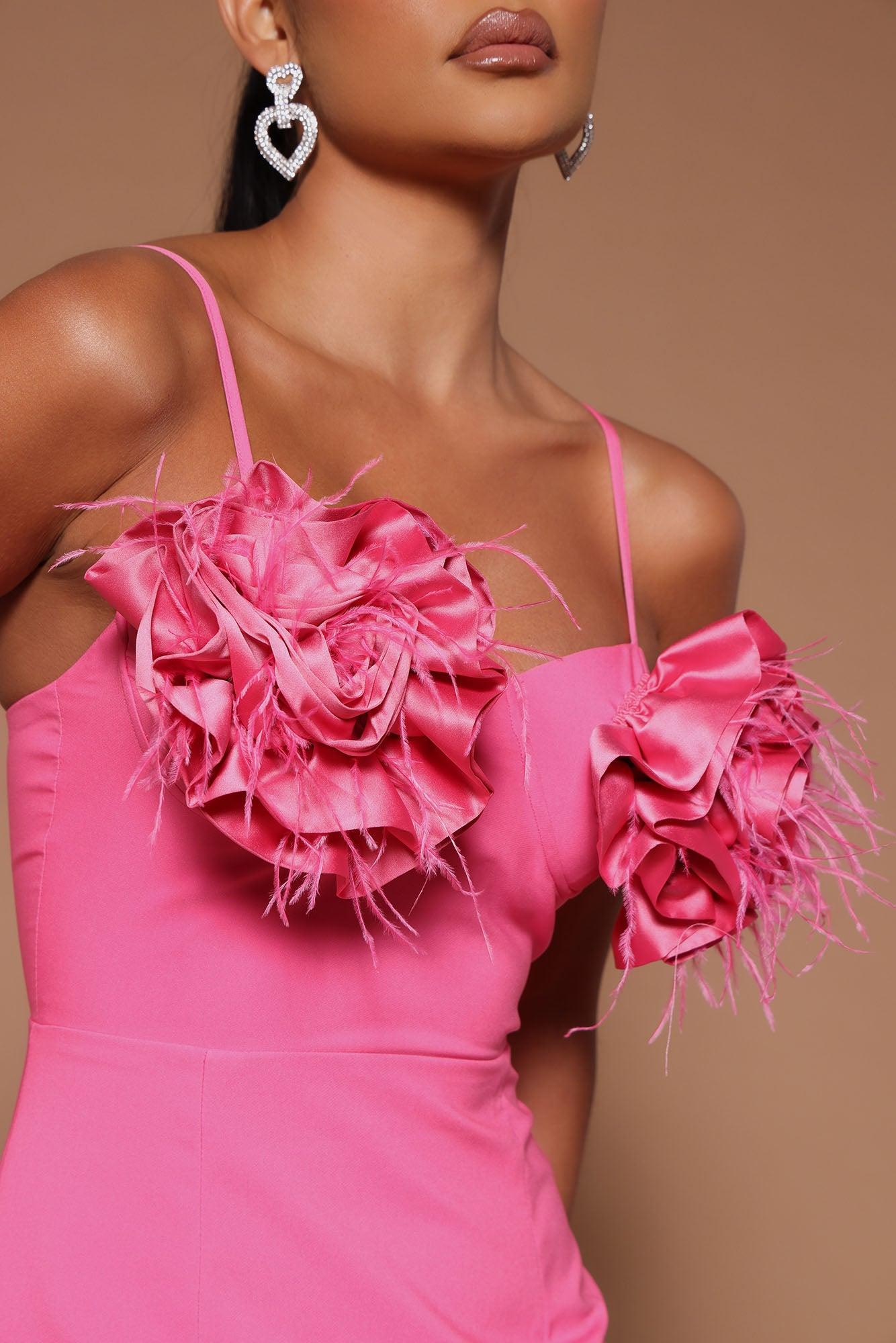 Elizabeth Ruffle Mini Dress - Pink Product Image