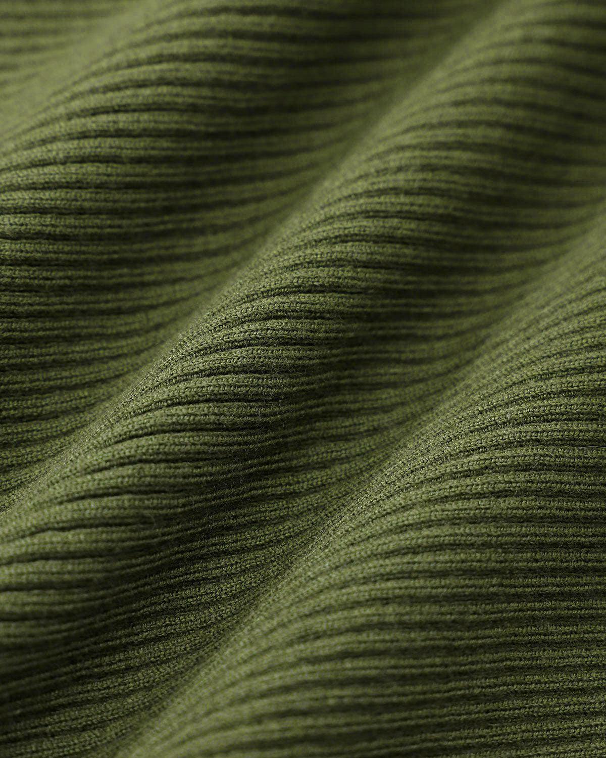 Green Boat Neck Ruffle Slim Tee Product Image