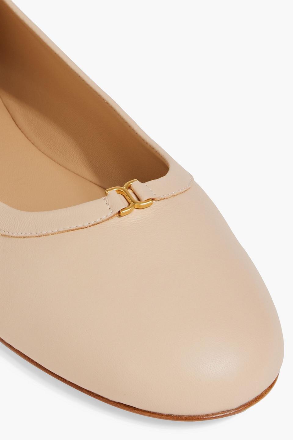 CHLOÉ Woman Ballet Flats Sand Size 9 Leather In Beige Product Image