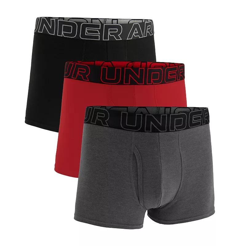 Men's Under Armour 3-pack Performance Cotton Blend 3-in. Boxer Briefs,  Product Image