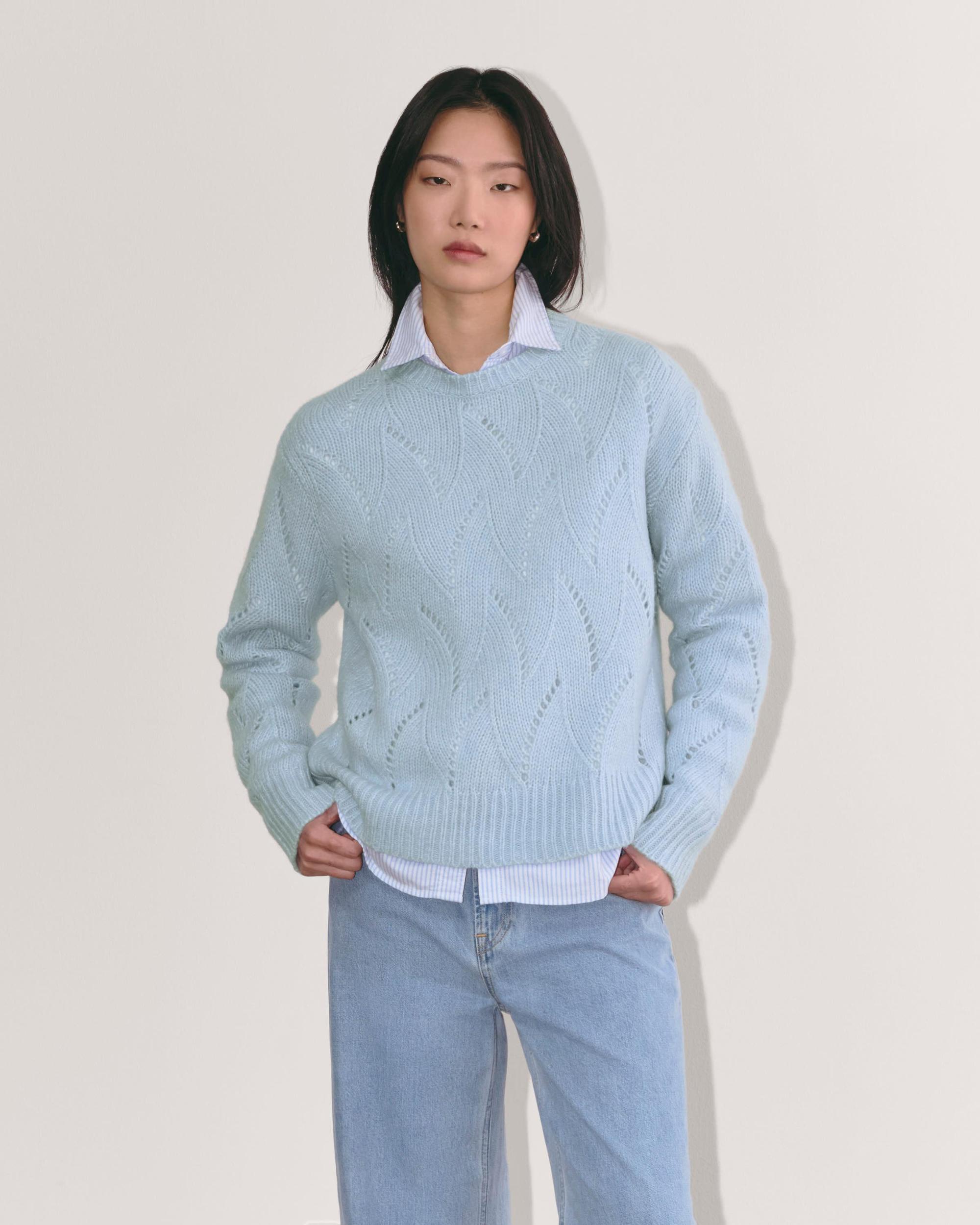 Womens Pointelle Sweater in Cloud by Everlane Product Image