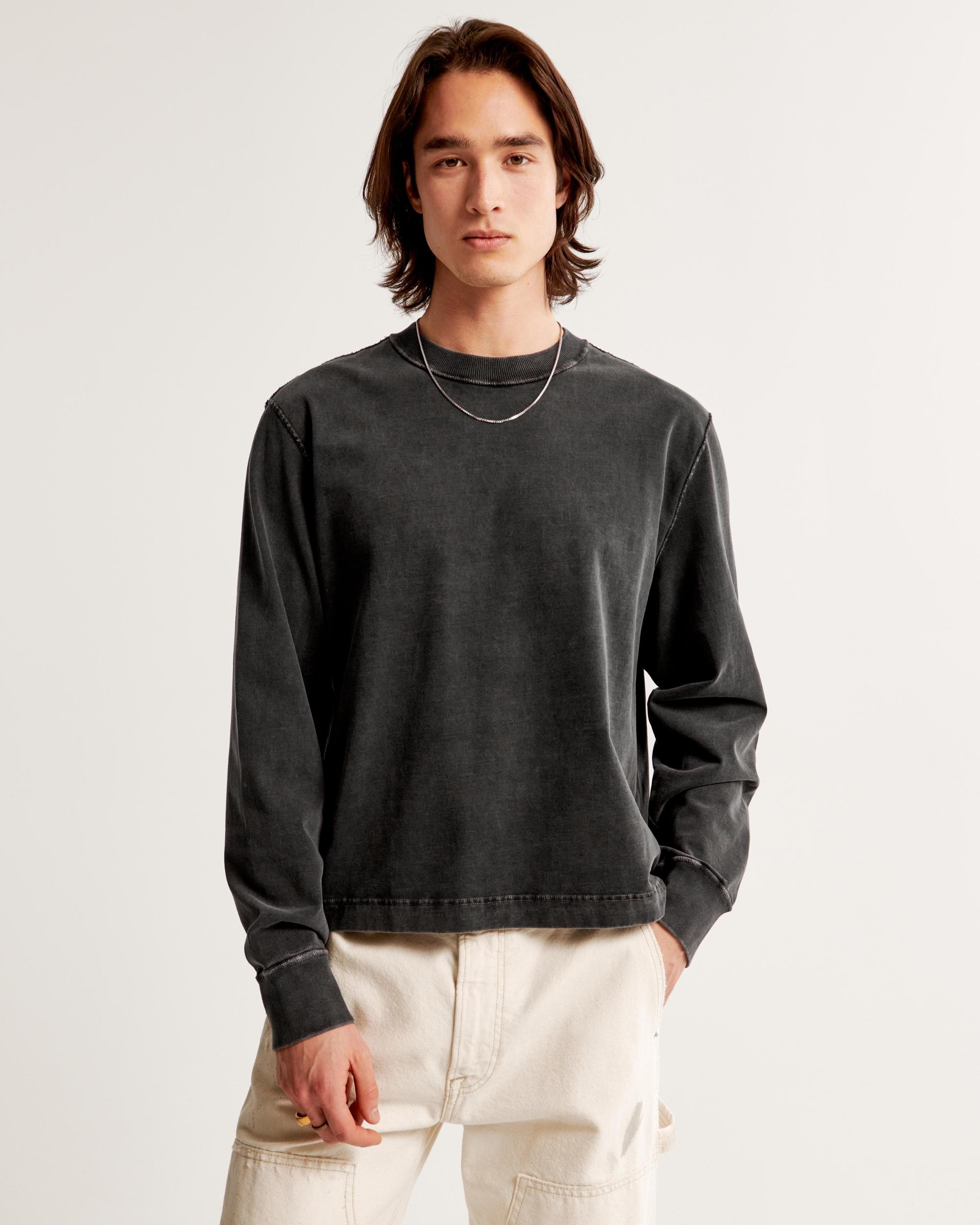 Long-Sleeve Premium Heavyweight Cropped Tee Product Image