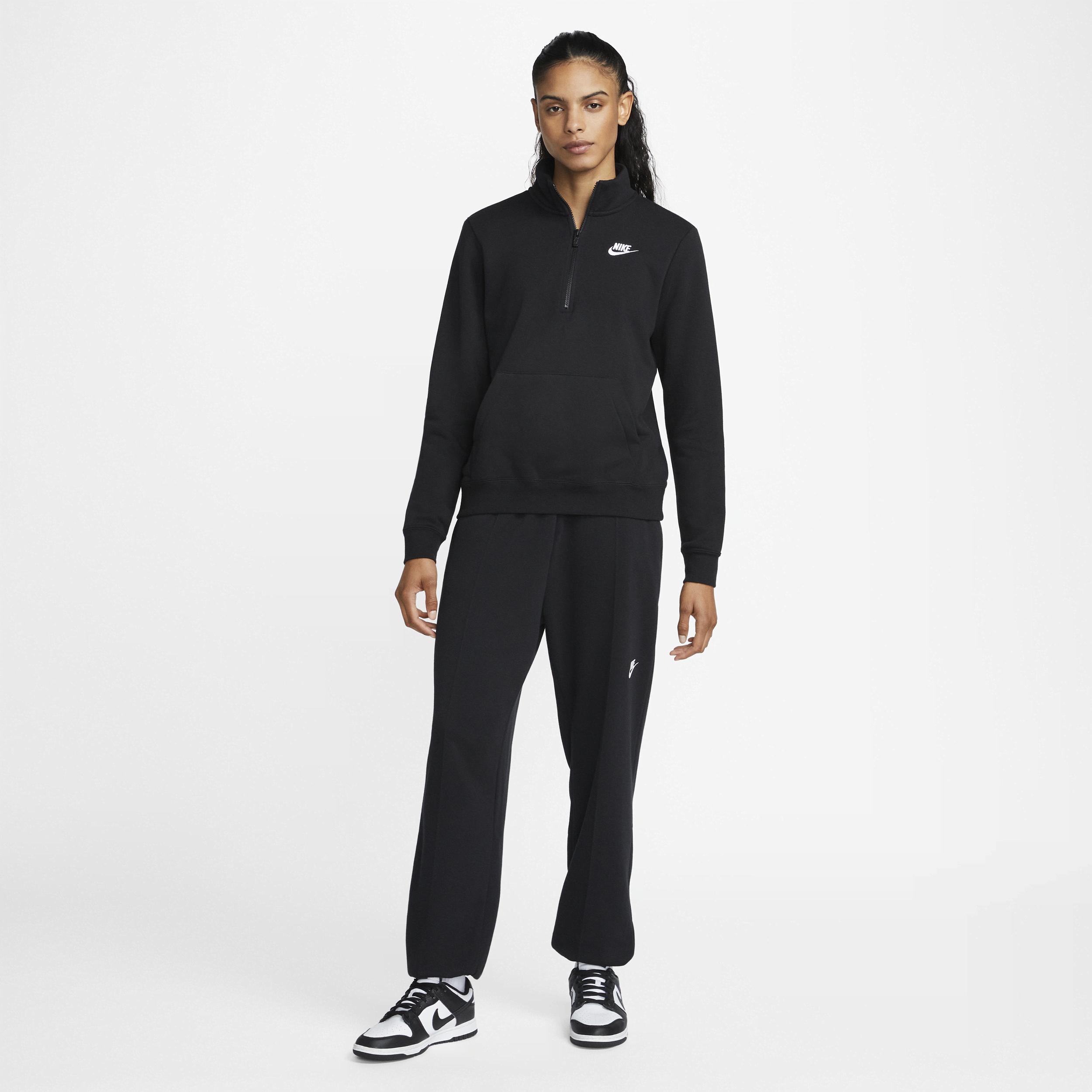 Womens Nike Sportswear Club Fleece 1/2-Zip Sweatshirt | DQ5838-010 Product Image