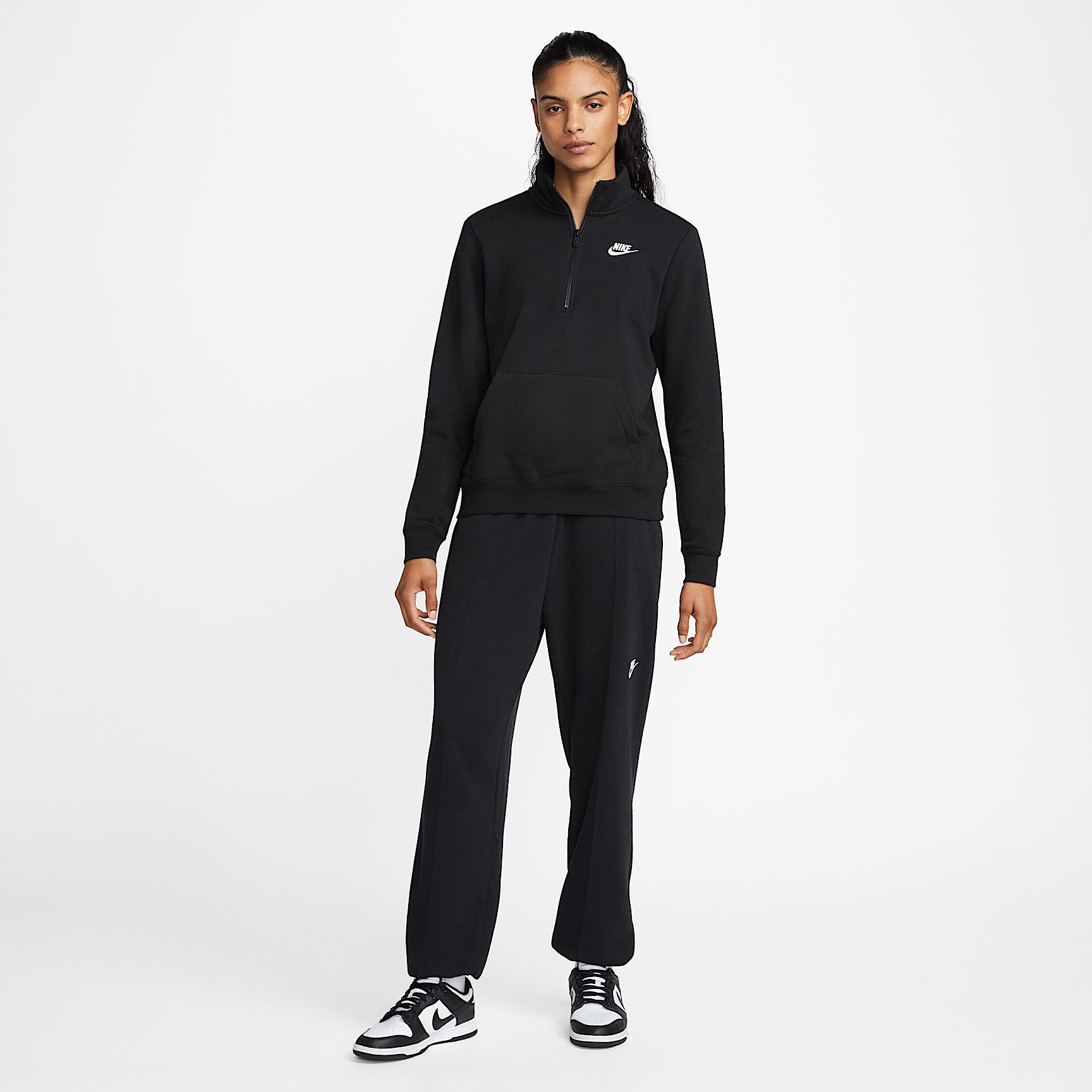 Womens Nike Sportswear Club Fleece 1/2-Zip Sweatshirt | DQ5838-010 Product Image