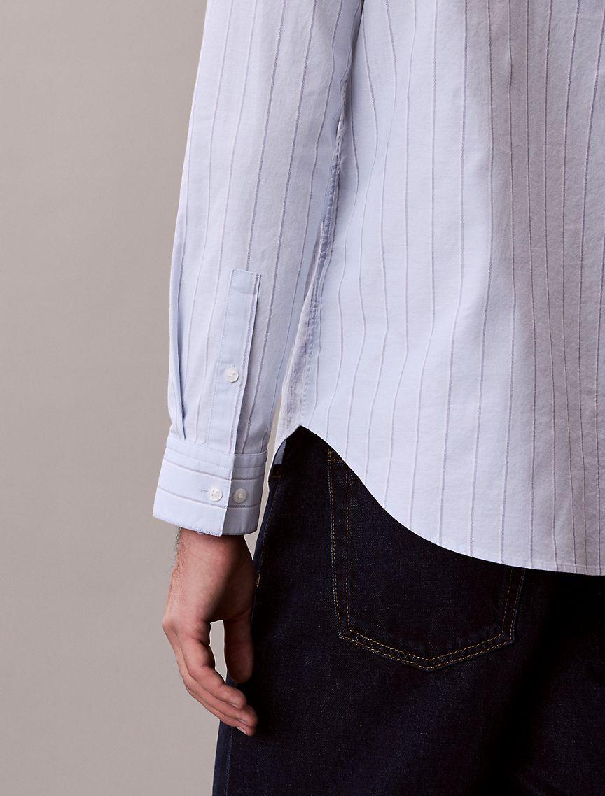 Double Stripe Classic Oxford Button-Down Shirt Product Image