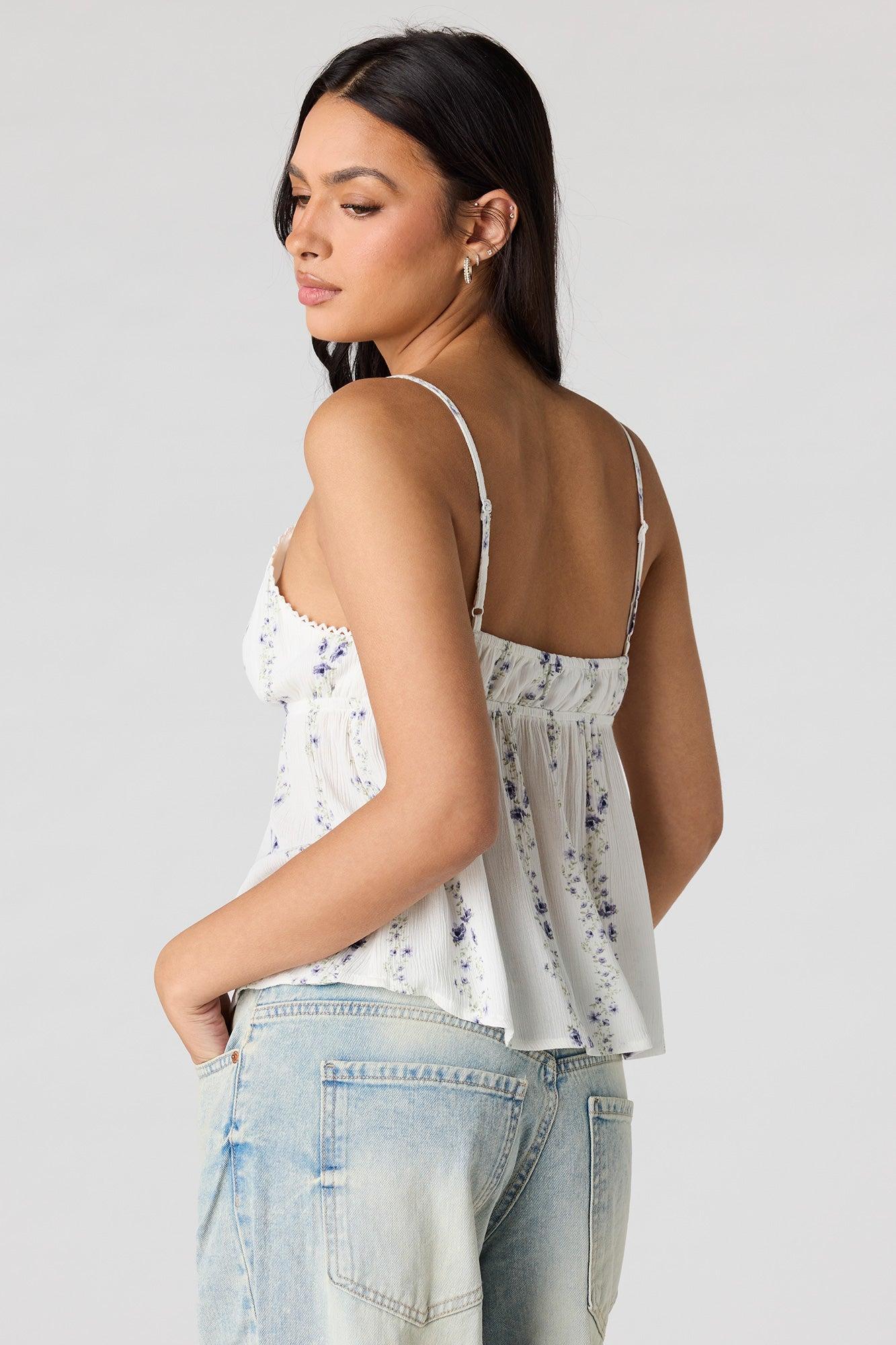Printed Babydoll Tank Female Product Image