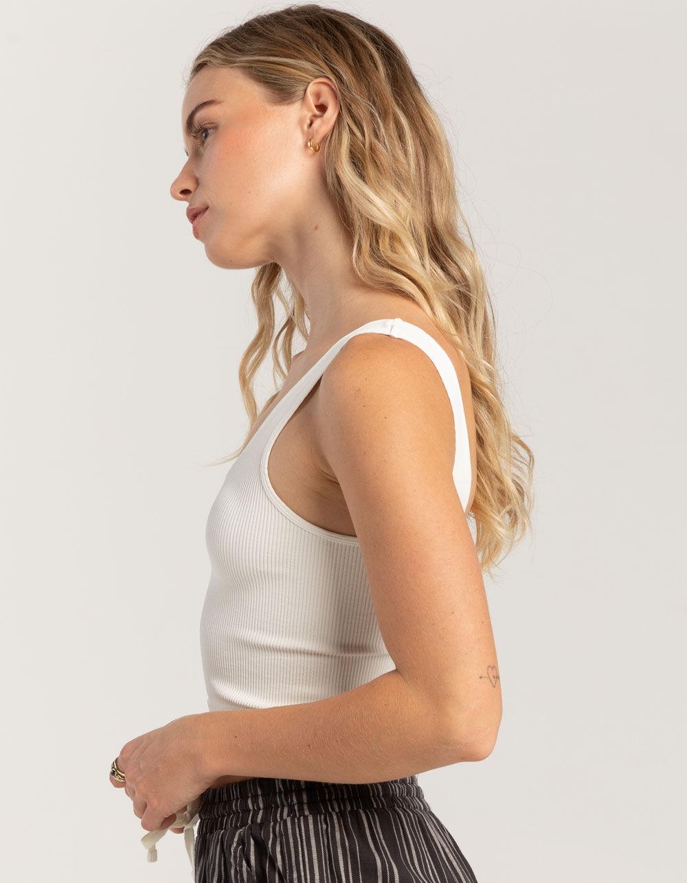 FULL TILT Seamless Low Back Womens Tank Top - OFF WHITE Product Image