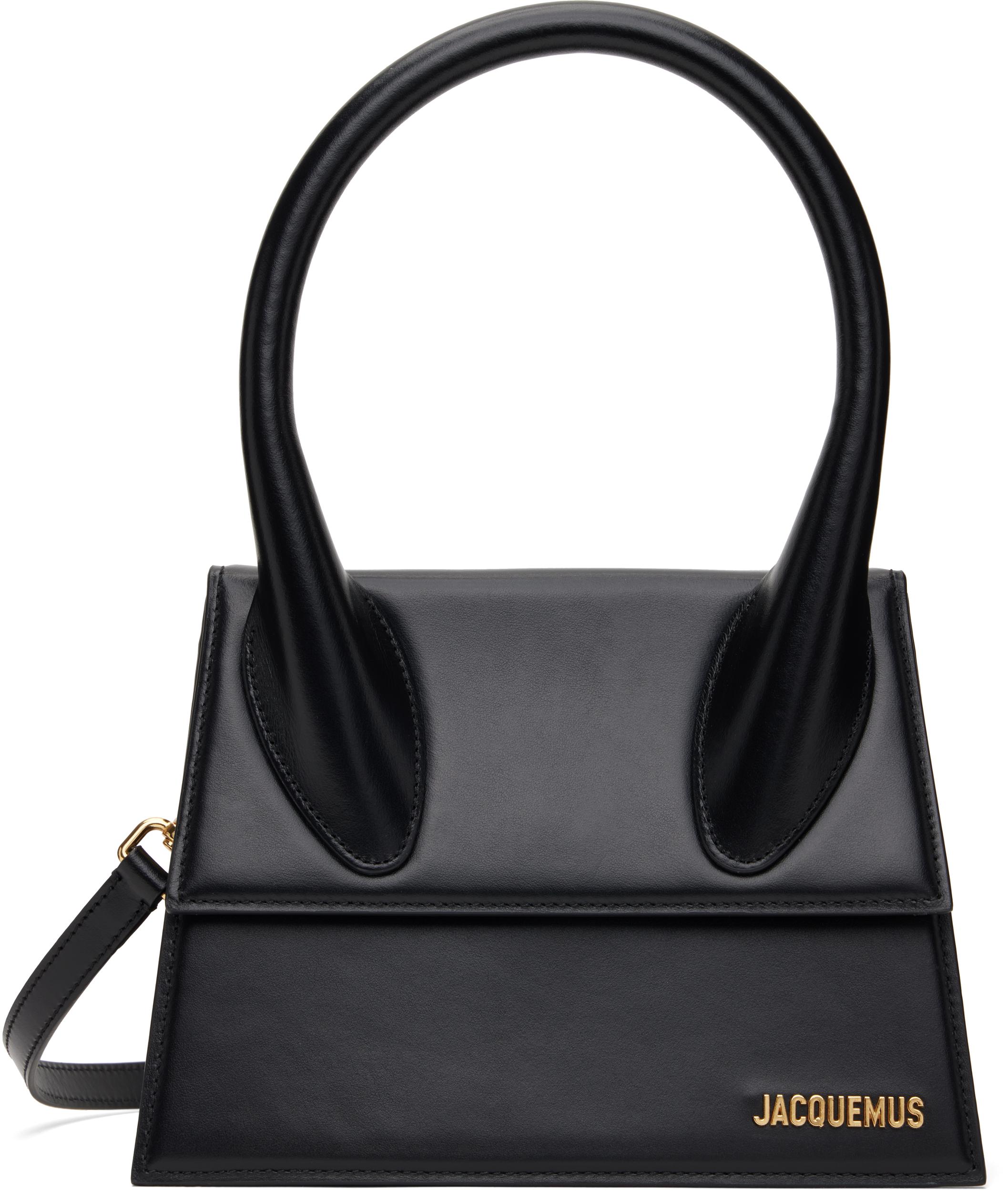 JACQUEMUS Small Handle And Removable Shoulder Strap In Black Product Image