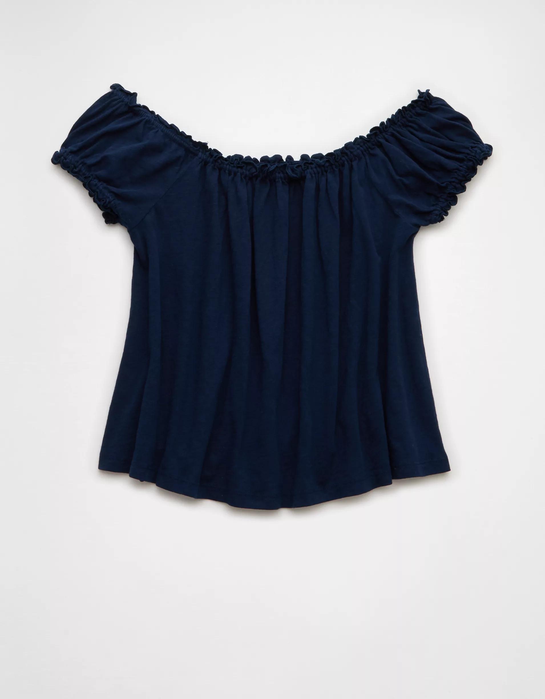 AE Sunchaser Knit Off The Shoulder Swing Top Product Image
