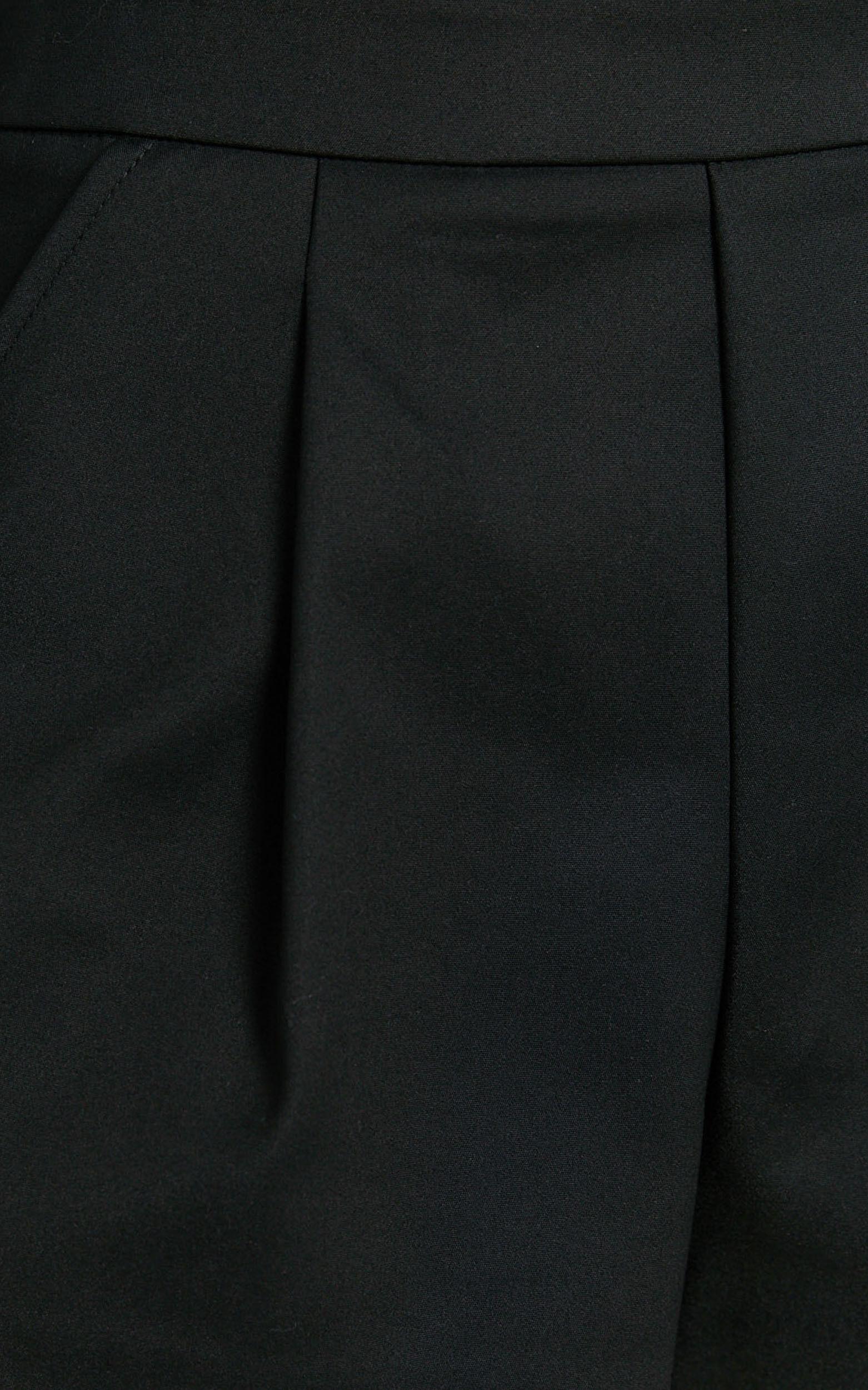 Florence Shorts - High Waist Mini Pleated Shorts in Black Product Image