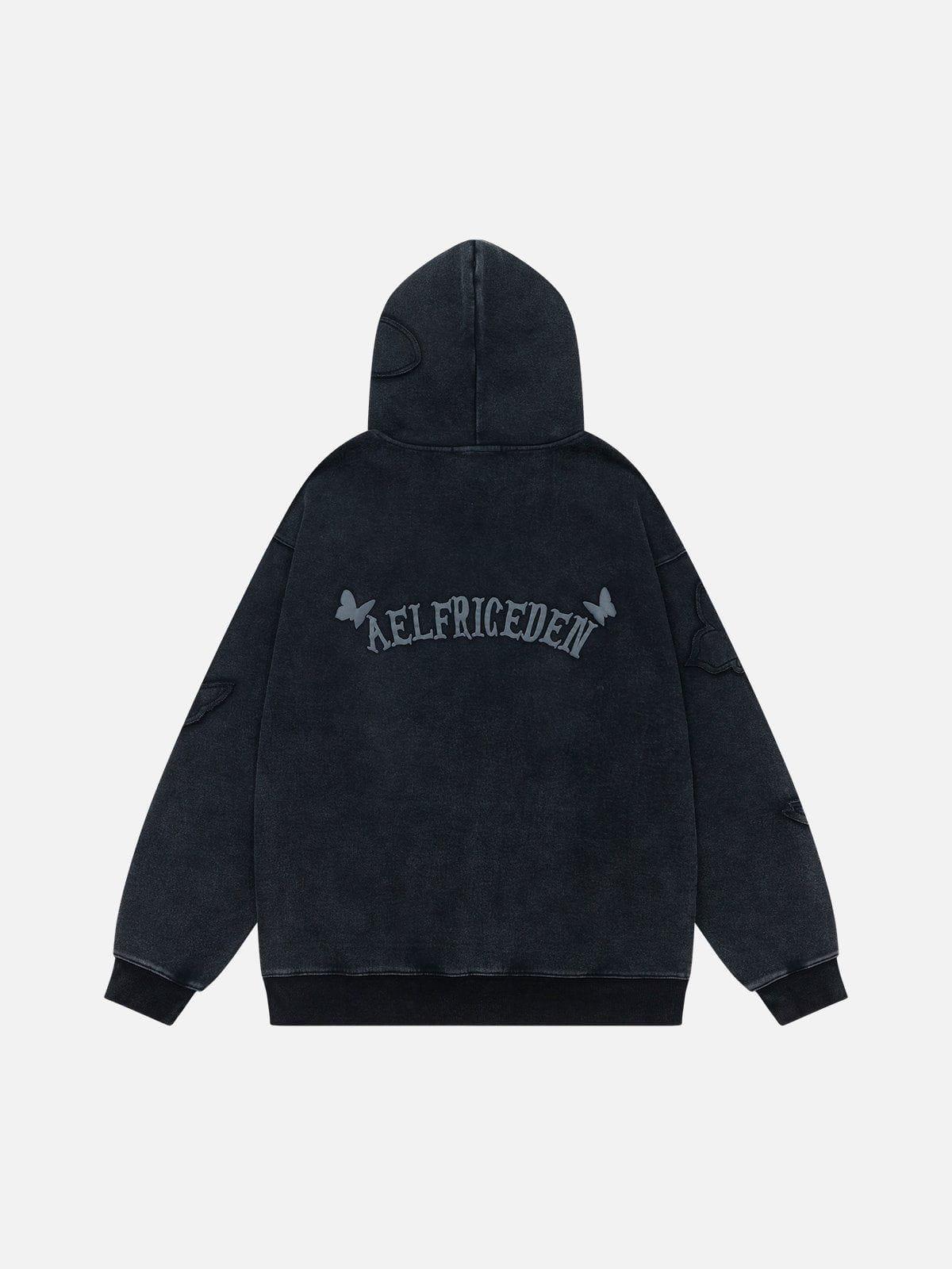 Aelfric Eden Embroidery Washed Pullover Hoodie Product Image