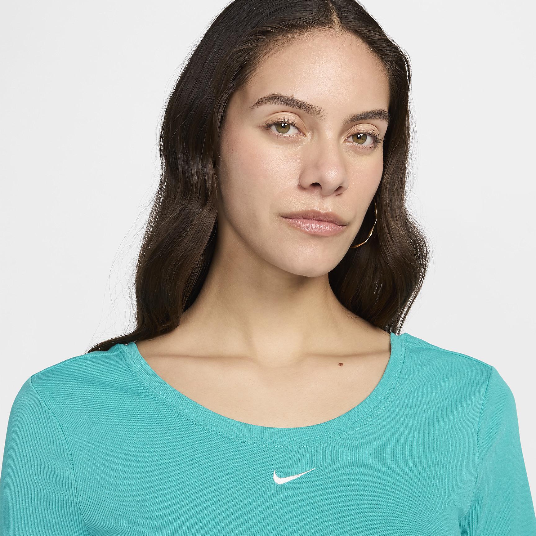 Nike Sportswear Chill Knit Women's Tight Scoop-Back Short-Sleeve Mini-Rib Top Product Image