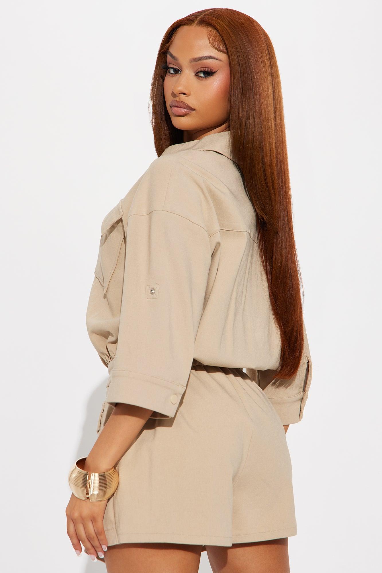 Game Maker Romper - Khaki Product Image