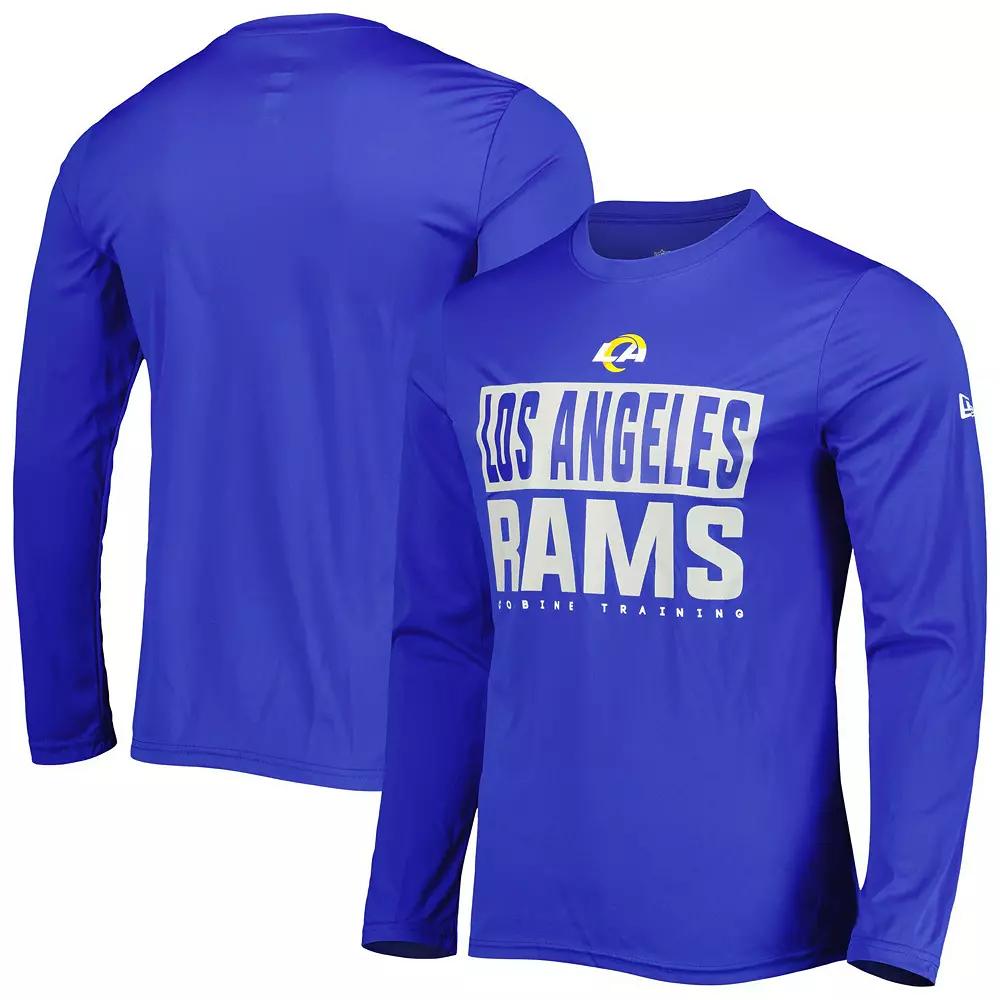 Men's New Era Royal Los Angeles Rams Combine Authentic Offsides Long Sleeve T-Shirt,  Product Image