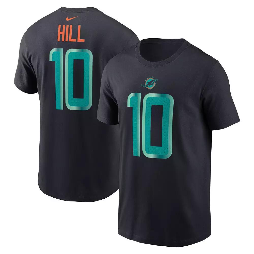 Men's Nike Tyreek Hill Pitch Blue Miami Dolphins 2025 Rivalries Collection Player Name & Number T-Shirt,  Product Image