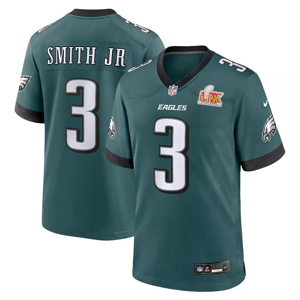 Men's Nike Nolan Smith Midnight Green Philadelphia Eagles Super Bowl LIX Game Player Jersey,  Product Image
