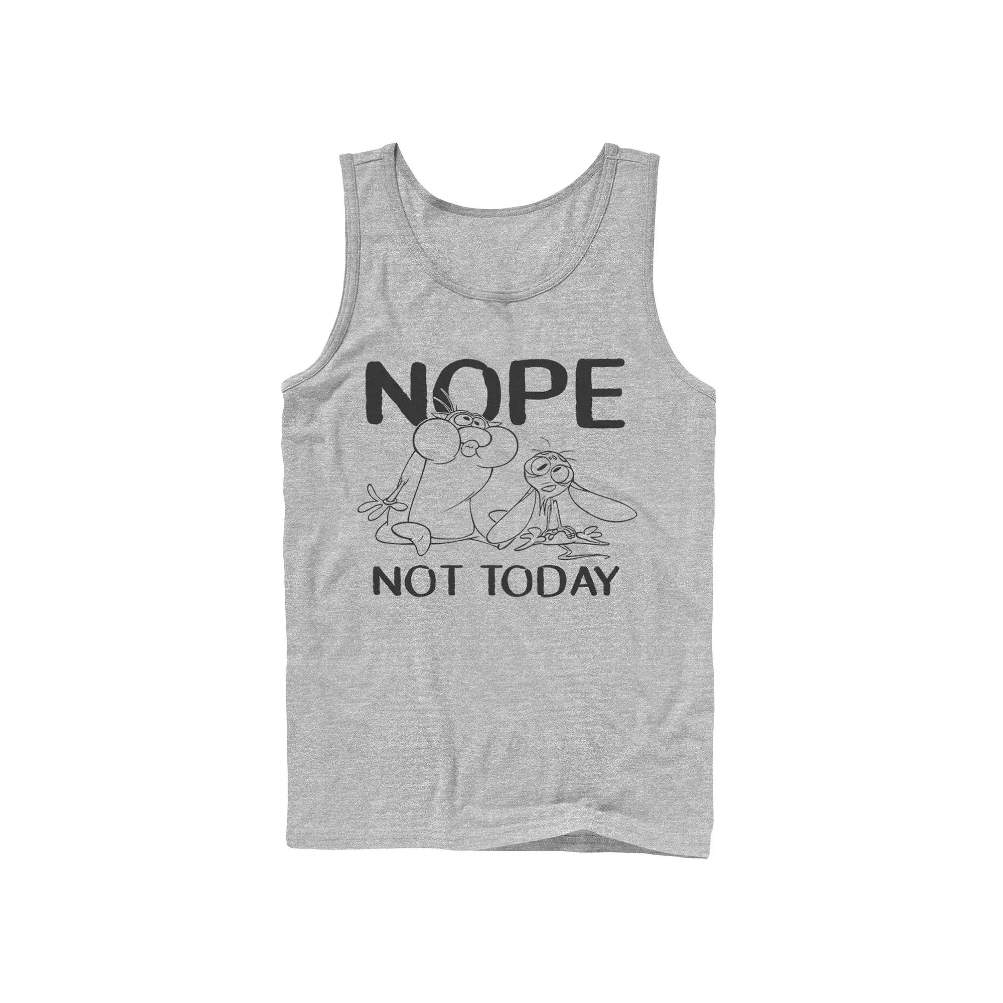 Men's Nickelodeon Ren And Stimpy Nope Not Today Sketch Tank Top,  Product Image