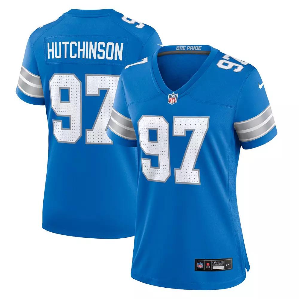Women's Nike Aidan Hutchinson Blue Detroit Lions Game Jersey,  Product Image